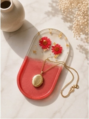 Pressed Flower Resin Tray