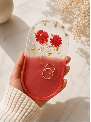Pressed Flower Resin Tray