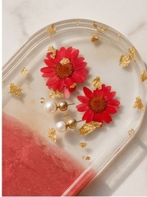 Pressed Flower Resin Tray