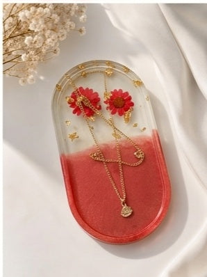 Pressed Flower Resin Tray