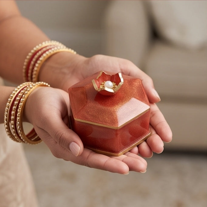 Hexagonal Resin Jewelry Box