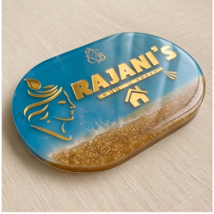 Ocean Style Resin House Name Plate