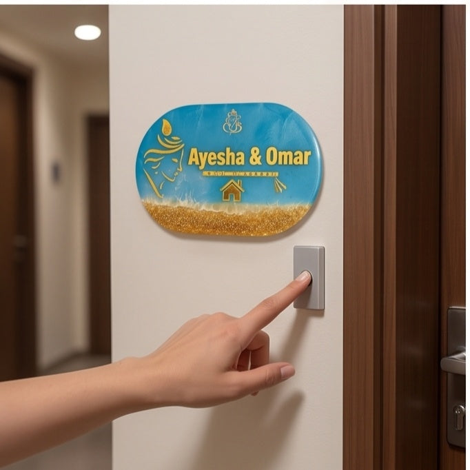 Ocean Style Resin House Name Plate