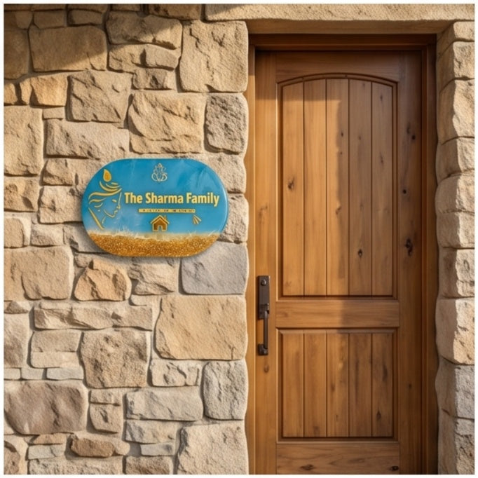 Ocean Style Resin House Name Plate