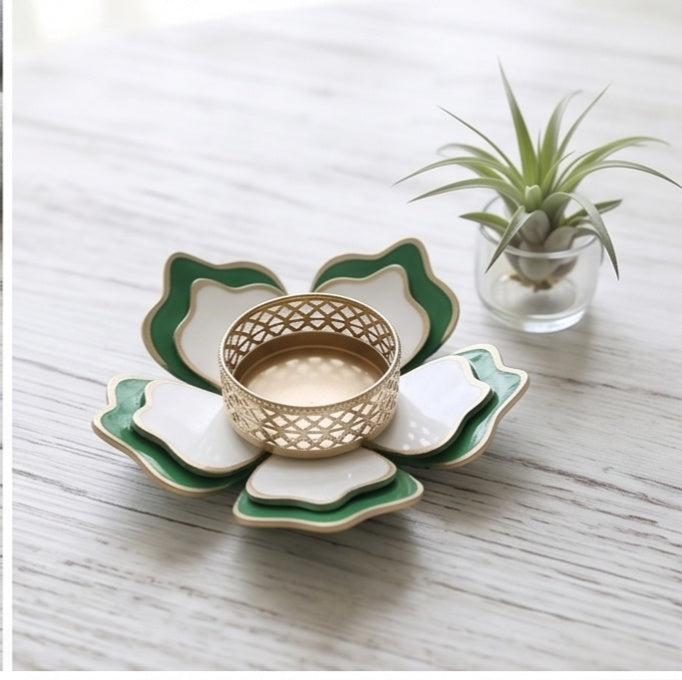 Resin Tea Light Candle Holder – Set of 4